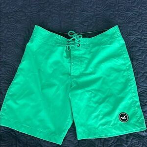 Hollister Green Board Shorts Classic Swimwear Size 30 Men